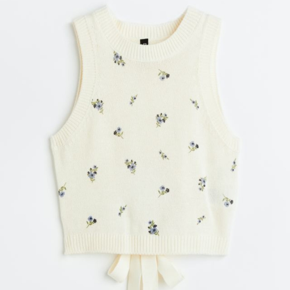 NWT H&M Floral Sweater Vest